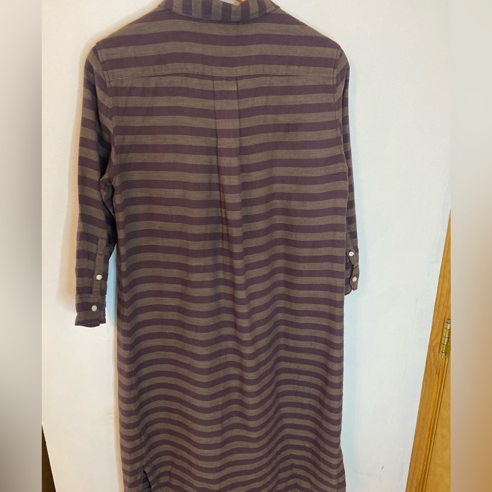 Gap Maternity Striped Cotton Button Down Shirt Dr… - image 4